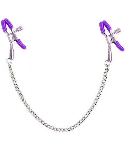 Women Body Chain Necklace with Rubber Clamps Adjustable Body Chain Ring Non Piercing Body Jewelry Purple $7.21 Body Jewelry