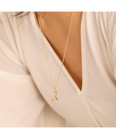 Alphabet Bubble Pendant Necklace - 14K Gold Plated Initial Necklace Hypoallergenic Shower-safe Jewelry R $27.20 Necklaces