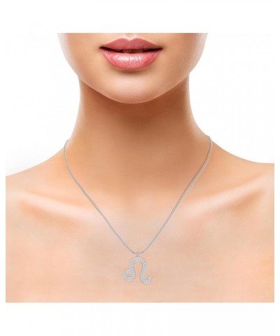 Leo Zodiac Pendant Necklace for Women Girls, in Sterling Silver / 14K Solid Gold/Platinum Sterling Silver Diamond $52.36 Neck...