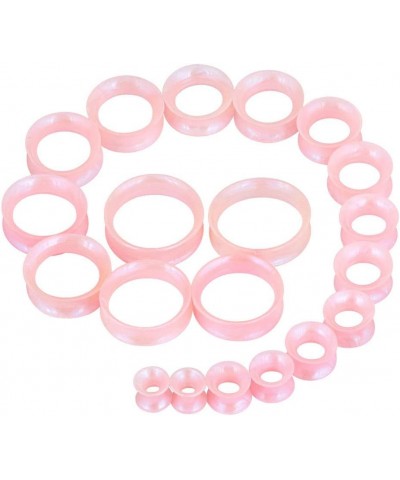 20pcs Tunnels Kit 2g-1" Silicone Ear Skin Gauges Plugs Ear Expander Stretching Set Thin Silicone - Pink $9.17 Body Jewelry