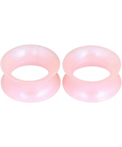 20pcs Tunnels Kit 2g-1" Silicone Ear Skin Gauges Plugs Ear Expander Stretching Set Thin Silicone - Pink $9.17 Body Jewelry