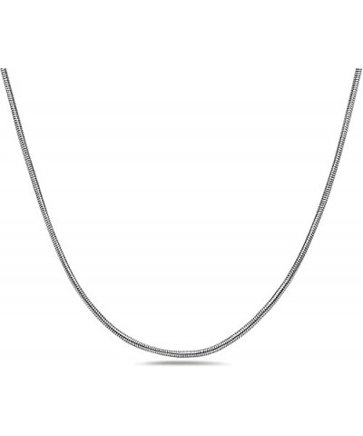 925 Sterling Silver 2MM or 2.5MM Round Flexible Snake Chain Necklace - Sizes 16-30" available 2MM 20.0 Inches $29.62 Necklaces