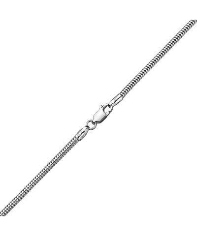 925 Sterling Silver 2MM or 2.5MM Round Flexible Snake Chain Necklace - Sizes 16-30" available 2MM 20.0 Inches $29.62 Necklaces