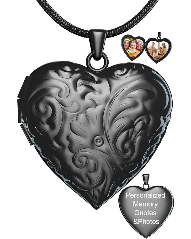 Heart Locket Necklace That Holds Pictures, Customized Photo Necklaces Personalized Lockets with Picture inside, Custom Jewelr...