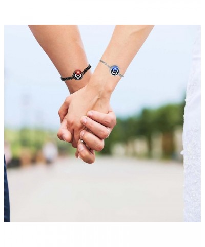 Long Distance Touch Bracelets,Couples Bracelets, Remote Smart Matching Couples Bracelet for Couples Suitable for Long Distanc...