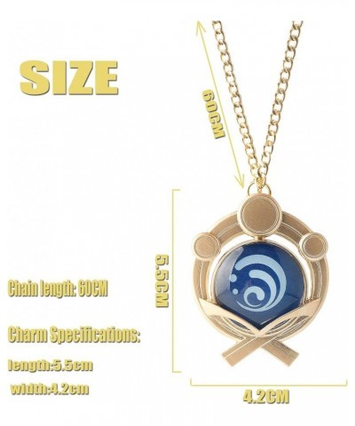 Genshin Impact Vision Keychain God's Eye Inazuma Luminous Keyring Style-14 $7.64 Necklaces