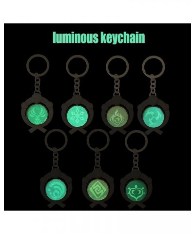 Genshin Impact Vision Keychain God's Eye Inazuma Luminous Keyring Style-14 $7.64 Necklaces