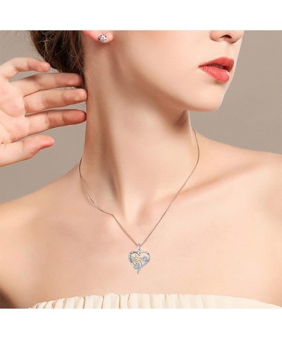 Music Necklaces S925 Sterling Silver Ballet Shoe Necklace I Love You to the Moon and Back Love Heart Pendant Necklace Musical...