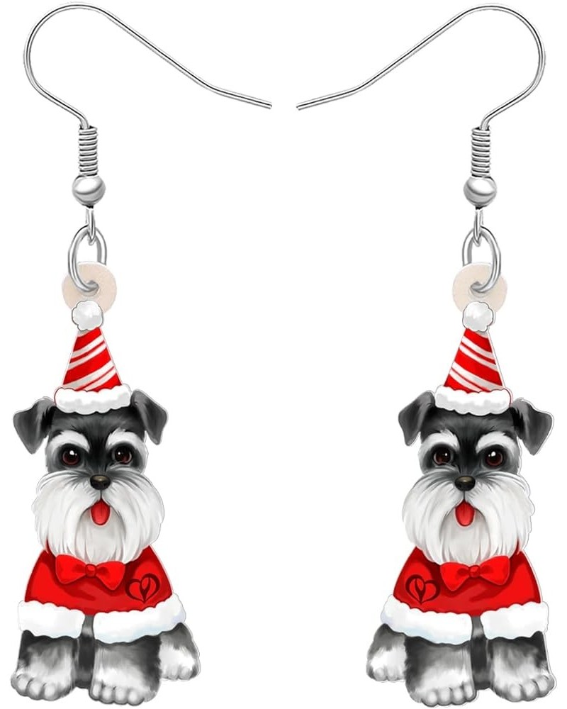 Acrylic Dog Earrings Dangle Drop Fashion Pet Jewelry for Women Girls Kids Charm Gift Christmas Schnauzer $6.23 Earrings