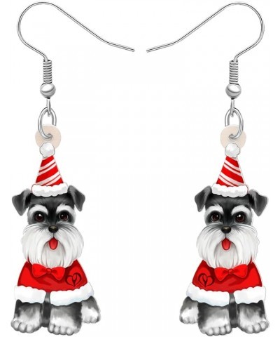 Acrylic Dog Earrings Dangle Drop Fashion Pet Jewelry for Women Girls Kids Charm Gift Christmas Schnauzer $6.23 Earrings