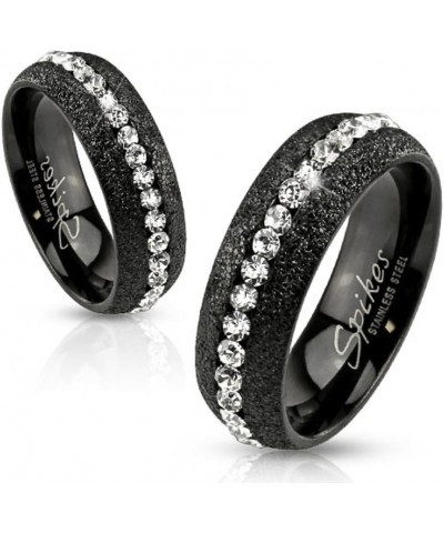 His Hers 4 Piece Black Ion Plated Stainless Steel Wedding Engagement Ring Band Set Size Women's 05 Men's 13 $16.25 Sets