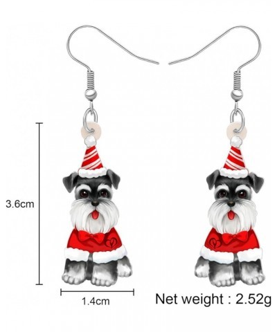 Acrylic Dog Earrings Dangle Drop Fashion Pet Jewelry for Women Girls Kids Charm Gift Christmas Schnauzer $6.23 Earrings