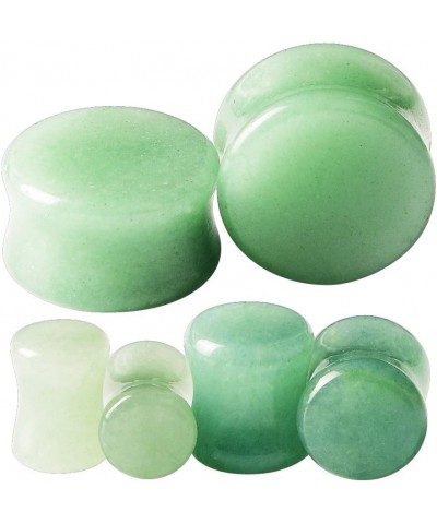 2pcs-8pcs Natural Stone Plugs Opalite Quartz Agate Cat's Eye Ear Gauges Piercing Jewelry 2g-16mm Green Aventurine $3.65 Body ...