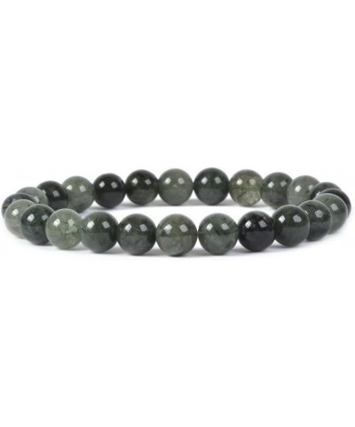 Gem Semi Precious Gemstone 8mm Round Beads Stretch Bracelet 7 Inch Unisex Green Rutilated Quartz $9.89 Bracelets