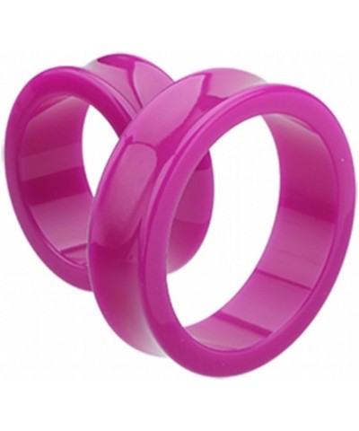 Supersize Neon Colored Acrylic Double Flared Ear Gauge Tunnel Plug Earrings 1-7/8" (48mm), Purple $11.48 Body Jewelry