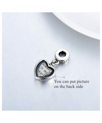 Personalized Photo Charm for Bracelet Sterling Silver Customize Picture Charms Gift for Women Girls Heart urn $27.06 Bracelets