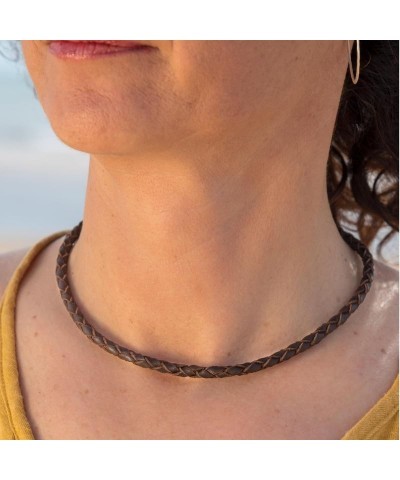 Black Brown Leather Cord Chain Necklace With 925 Sterling Silver Clasp,Leather Cord Chain 2MM/3MM,16" 18" 20" 22" 24" 26" Fle...