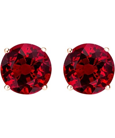 1/2-10 Carat Total Weight Ruby Stud Earrings 4 Prong Screw Back Rose Gold 3.0 carats $174.68 Earrings