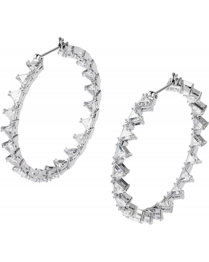 Ortyx, Earrings and Bracelet Crystal Jewelry Collection, Clear Crystals, Rhodium Finish Hoop Earrings - Rhodium Tone $42.71 B...