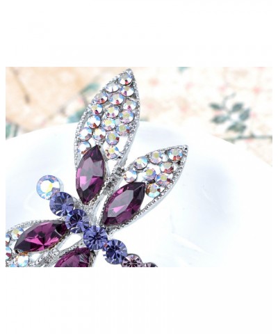 Silvery Tone Iridescent Multi Rhinestones Colorful Dragonfly Brooch Pin $10.86 Brooches & Pins