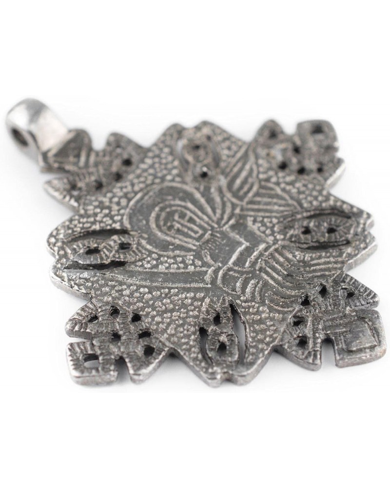 Silver Ethiopian Coptic Cross Pendant, African Abyssinian Design, Orthodox Christian Pendant for Jewelry Turmi $9.99 Pendants