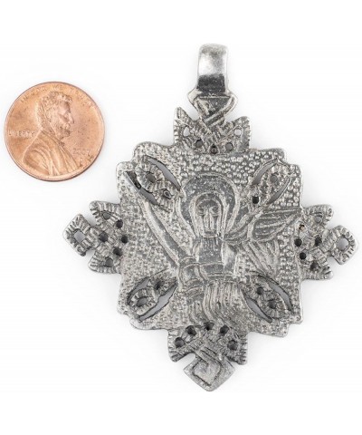 Silver Ethiopian Coptic Cross Pendant, African Abyssinian Design, Orthodox Christian Pendant for Jewelry Turmi $9.99 Pendants