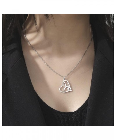 Gymnast Charm Necklace Gymnastics Gifts for Girls Flipping Gymnastics Sport Heart Pendant Necklace Stainless Steel Inspiratio...