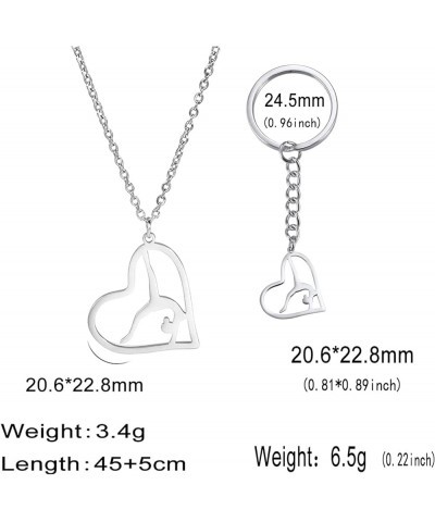 Gymnast Charm Necklace Gymnastics Gifts for Girls Flipping Gymnastics Sport Heart Pendant Necklace Stainless Steel Inspiratio...