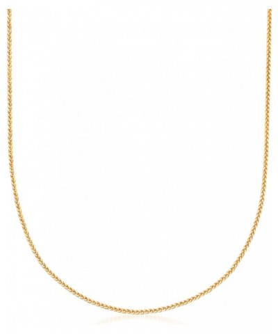 1mm 14kt Yellow Gold Adjustable Wheat-Chain Necklace. 22 inches $112.20 Necklaces