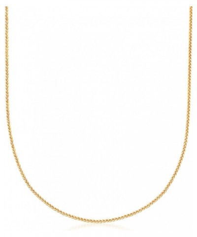 1mm 14kt Yellow Gold Adjustable Wheat-Chain Necklace. 22 inches $112.20 Necklaces