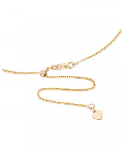 1mm 14kt Yellow Gold Adjustable Wheat-Chain Necklace. 22 inches $112.20 Necklaces