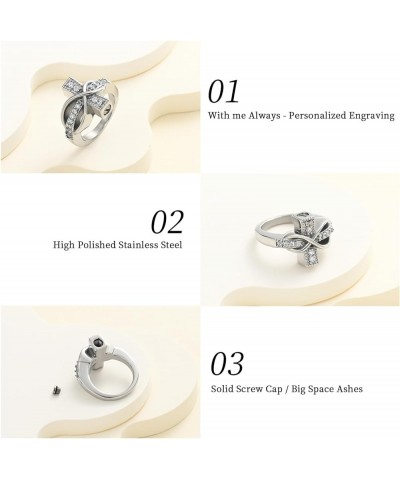 Urn Rings for Ashes, Heart Cross Infinity Shape Cremation Rings for Ashes for Women Men Finger Ashes Ring Memorial Jewelry fo...