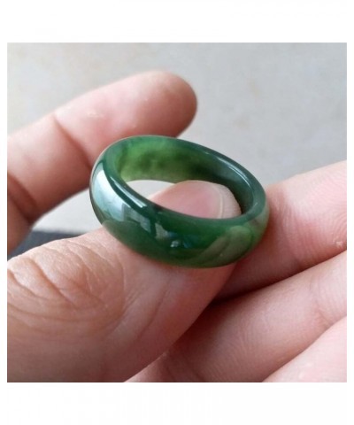 Natural Green Nephrite Narrow Band Ring Canadian Jade Greenstone Jewelry Gift (Ring Size : 5) 5 $10.00 Rings