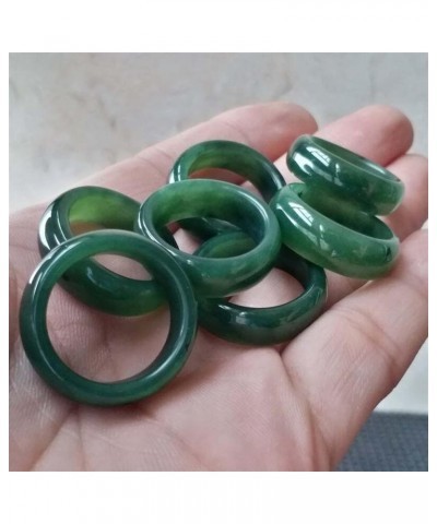 Natural Green Nephrite Narrow Band Ring Canadian Jade Greenstone Jewelry Gift (Ring Size : 5) 5 $10.00 Rings