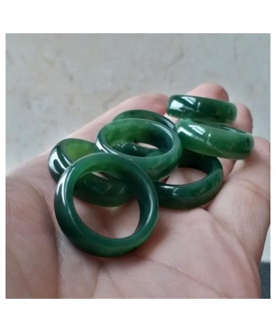 Natural Green Nephrite Narrow Band Ring Canadian Jade Greenstone Jewelry Gift (Ring Size : 5) 5 $10.00 Rings