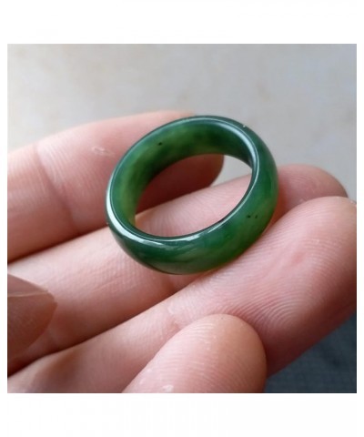 Natural Green Nephrite Narrow Band Ring Canadian Jade Greenstone Jewelry Gift (Ring Size : 5) 5 $10.00 Rings