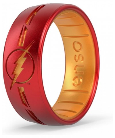 DC Comics Collection - Etched Silicone Ring - Comfortable, Breathable, and Safe - Batman, Superman, The Flash, and Wonder Wom...