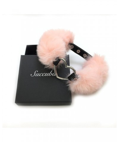 Detachable Fluffy Heart Pendant Choker Necklace Collar for Women and Men Pink 1 $10.39 Necklaces