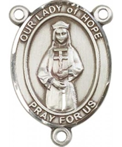 Sterling Silver Catholic Patron Saint Rosary Centerpiece Medal, 3/4 Inch Our Lady of Hope $39.21 Pendants