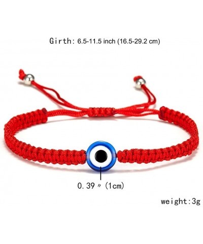 16 Set Evil Eye String Kabbalah Bracelets 7 Knots Bracelets Adjustable Hand-Woven Red Rope Cord Thread Braided Bracelet Prote...