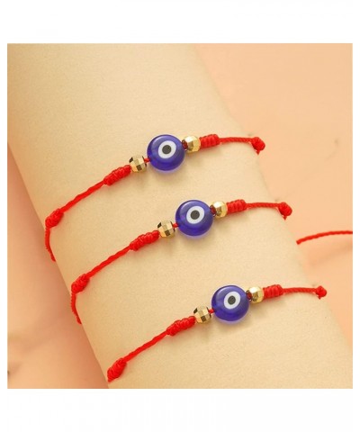 16 Set Evil Eye String Kabbalah Bracelets 7 Knots Bracelets Adjustable Hand-Woven Red Rope Cord Thread Braided Bracelet Prote...