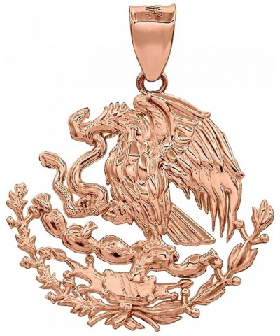 14K Gold Mexico Coat of Arms Eagle Cactus Rattlesnake Escudo Nacional de México Pendant - Choice of Metal 14K Rose Gold $121....