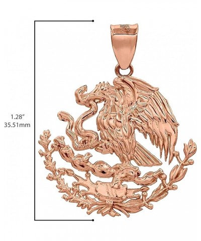 14K Gold Mexico Coat of Arms Eagle Cactus Rattlesnake Escudo Nacional de México Pendant - Choice of Metal 14K Rose Gold $121....