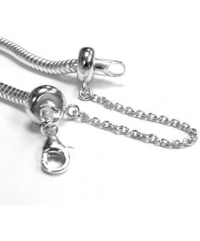 Sterling Silver Stopper Safety Chain Bead Charm European Style Bead Charm $11.99 Bracelets