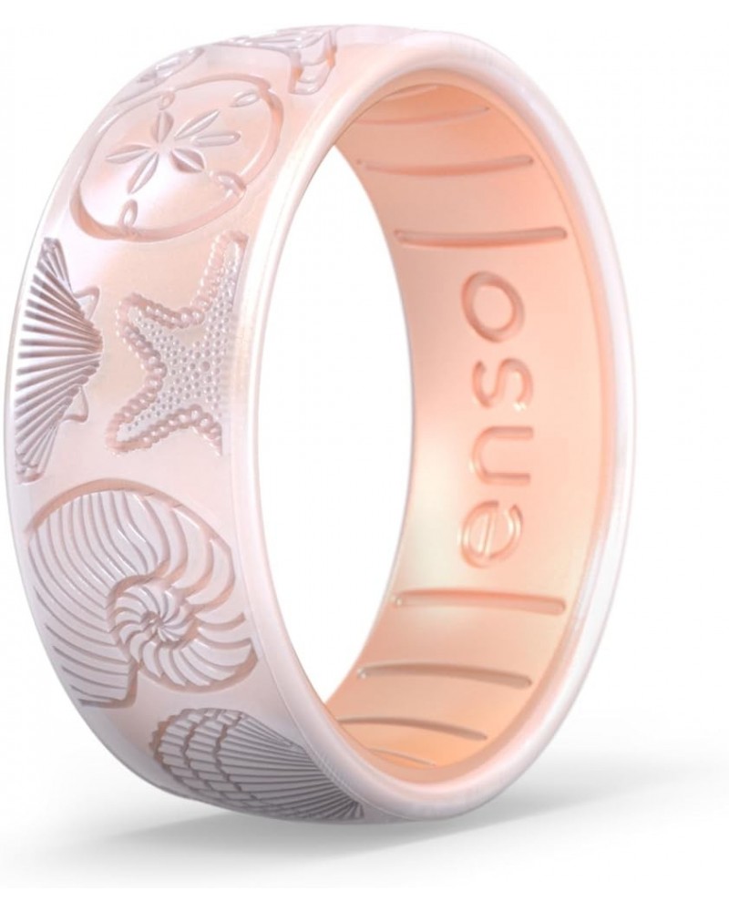 Etched Classic Silicone Rings - Comfortable and Flexible Design - 8mm Wide, 2.16 Thick She Sells Seashells 10 $24.29 Others