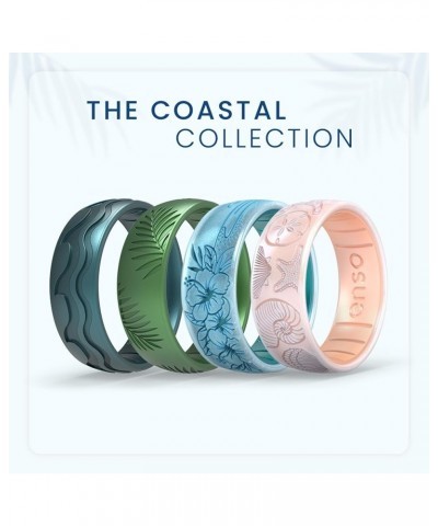 Etched Classic Silicone Rings - Comfortable and Flexible Design - 8mm Wide, 2.16 Thick She Sells Seashells 10 $24.29 Others