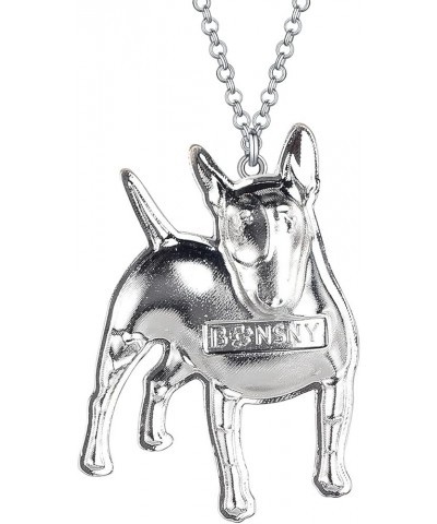 BOWSER" Love Heart Enamel Alloy Pets English Bull Terrier Dog Necklace Animal Women pendant Brown $9.51 Necklaces