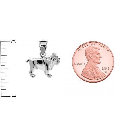 Solid Sterling Silver Bulldog Charm Pendant $10.50 Necklaces