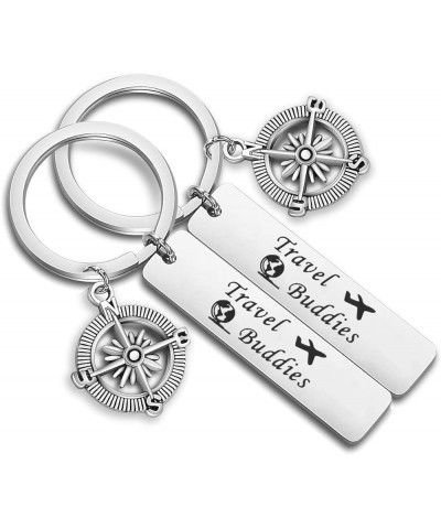 Travel Buddies Compass Keychain Travel Gift for Travel Friends Wanderlust Travel Lovers Travel Buddies Keychain Set $11.43 Ne...