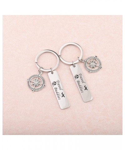 Travel Buddies Compass Keychain Travel Gift for Travel Friends Wanderlust Travel Lovers Travel Buddies Keychain Set $11.43 Ne...